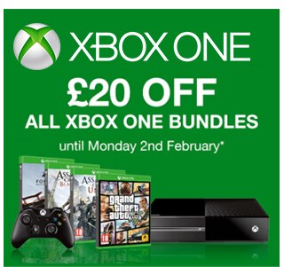 Xbox One £20 Off all Xbox One Bundles until Monday 2nd February*